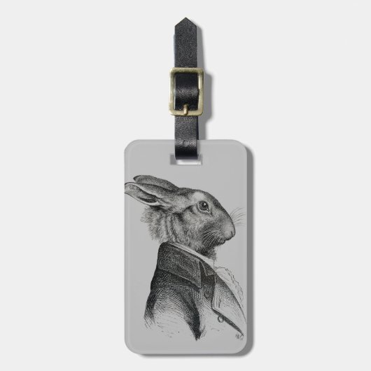 Rabbit Portret Profile Bagagelabel (Voorkant verticaal)