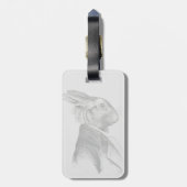 Rabbit Portret Profile Bagagelabel (Achterkant verticaal)