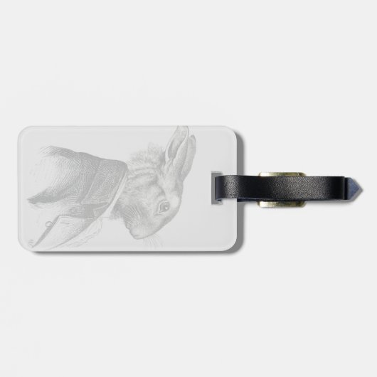 Rabbit Portret Profile Bagagelabel (Achterkant horizontaal)