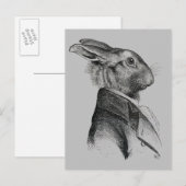 Rabbit Portret Profile Briefkaart (Voorkant / Achterkant)