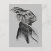 Rabbit Portret Profile Briefkaart (Voorkant)