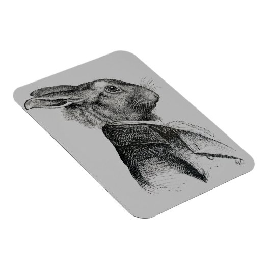 Rabbit Portret Profile Magneet (Rechterzijde)