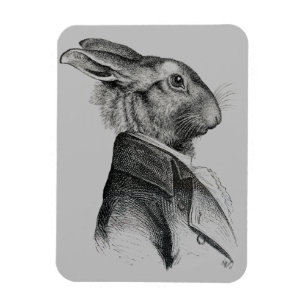 Rabbit Portret Profile Magneet