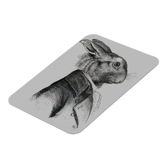 Rabbit Portret Profile Magneet (Linkerzijde)