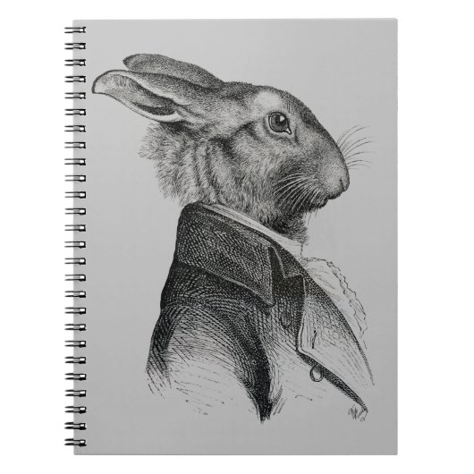 Rabbit Portret Profile Notitieboek (Voorkant)