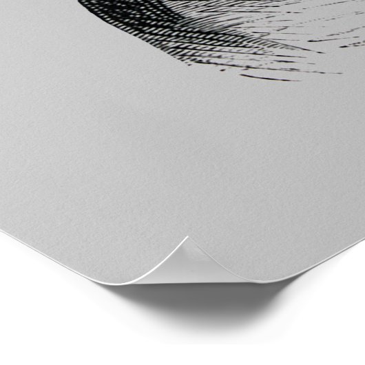 Rabbit Portret Profile Poster (Hoek)