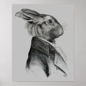 Rabbit Portret Profile Poster (Voorkant)