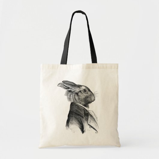 Rabbit Portret Profile Tote Bag (Voorkant)