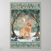 Rabbit Poster Once On A Time Print Decor (Voorkant)