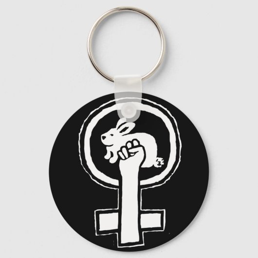 Rabbit Power. Officiële Susan Ash-Lee Products Sleutelhanger (Voorkant)