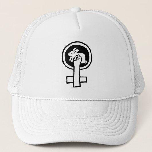 Rabbit Power. Officiële Susan Ash-Lee Products Trucker Pet (Voorkant)