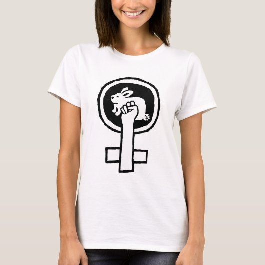 Rabbit Power. Officiële Susan Ash-Lee Tshirt (Voorkant)