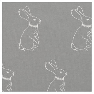 Rabbit Print Fabric Stof