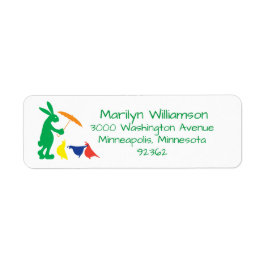 Rabbit & Quail Return Address Label
