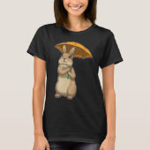 Rabbit Raining Paraplu T-shirt (Voorkant)