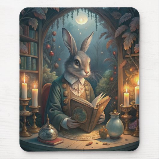 Rabbit Reading Muismat (Voorkant)