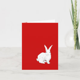 Rabbit red Note Card Feestdagen Kaart