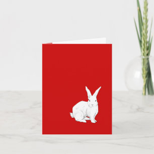 Rabbit red Note Card Feestdagen Kaart