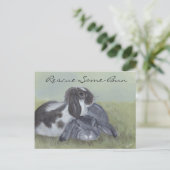 Rabbit Rescue Card Briefkaart (Staand voorkant)
