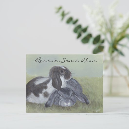 Rabbit Rescue Card Briefkaart (Staand voorkant)