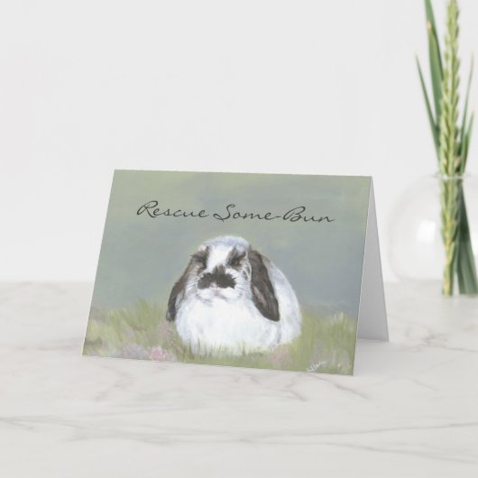 Rabbit Rescue Card Feestdagen Kaart (Voorkant)