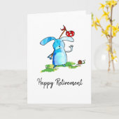 Rabbit Retirement Kaart (Gele Bloem)