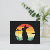 Rabbit Retro  80s Style Bunny Lover Briefkaart (Staand voorkant)