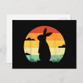 Rabbit Retro  80s Style Bunny Lover Briefkaart (Voorkant / Achterkant)