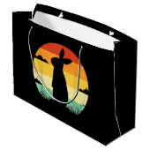 Rabbit Retro 80s Style Bunny Lover Groot Cadeauzakje (Achterkant Gekanteld)