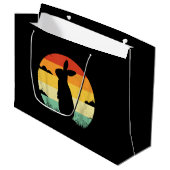 Rabbit Retro 80s Style Bunny Lover Groot Cadeauzakje (Voorkant Gekanteld)
