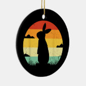 Rabbit Retro 80s Style Bunny Lover Keramisch Ornament (Rechts)