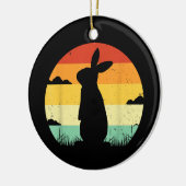 Rabbit Retro 80s Style Bunny Lover Keramisch Ornament (Links)