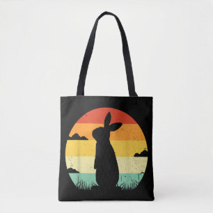 Rabbit Retro 80s Style Bunny Lover Tote Bag