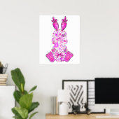 rabbit, retro, vintage poster (Thuiskantoor)