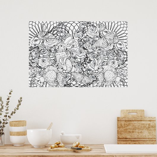 Rabbit Riches Poster (Keuken)