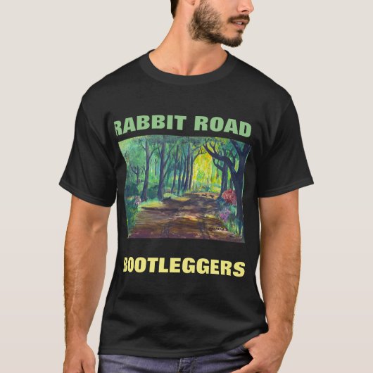 RABBIT ROAD BOOTLEGGERS BLACK TSHIRT (Voorkant)