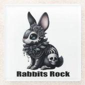 Rabbit Rock Glazen Onderzetter (Voorkant)