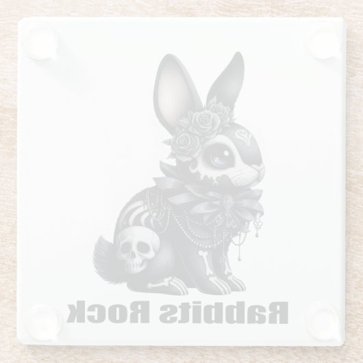 Rabbit Rock Glazen Onderzetter (Achterkant)