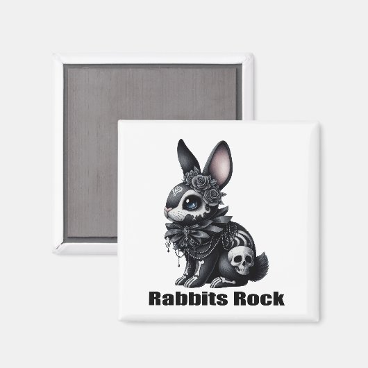 Rabbit Rock Magneet (Voorkant / Achterkant)