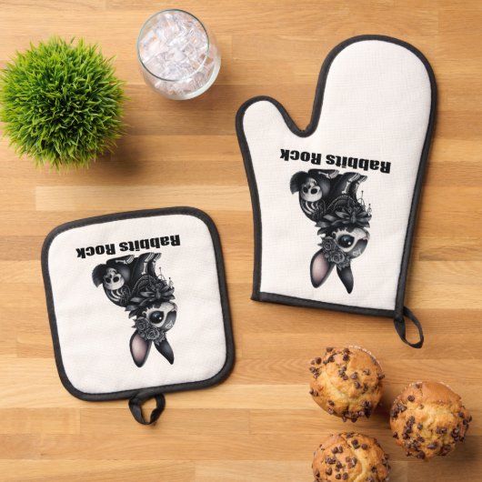 Rabbit Rock Ovenwant & Pannenlap Set (Top down)