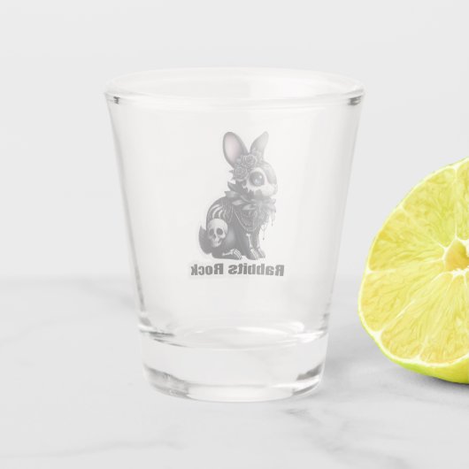 Rabbit Rock Shot Glas (Achterkant)