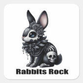 Rabbit Rock Vierkante Sticker (Voorkant)