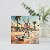 Rabbit Roller schaatsen op het strand Kaart (Staand voorkant)