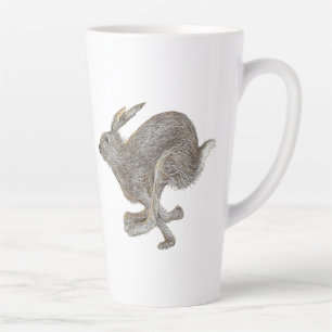 Rabbit Run Running Hopping Fast Art Latte Mok
