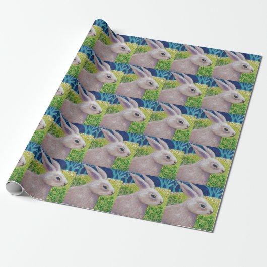 RABBIT SERIEUS WRAPPERPAPIER CADEAUPAPIER (Uitgerold)
