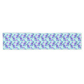 Rabbit Silhouette Pattern, Waterverf Galaxy Korte Tafelloper (Horizontaal)
