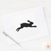 Rabbit Silhouette Vierkante Sticker (Envelop)