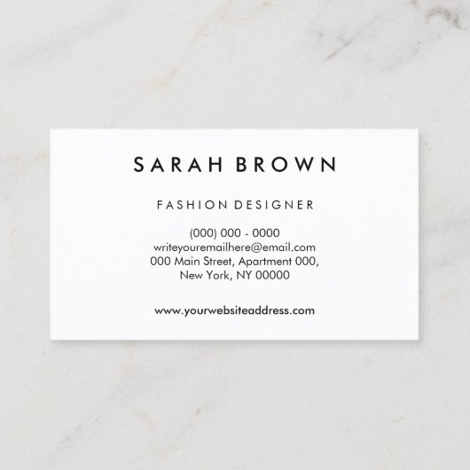 Rabbit Silhouette Visitekaartje (Achterkant)