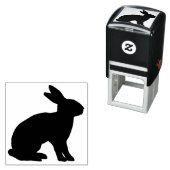 Rabbit Silhouette Zelfinktende Stempel (In situ)