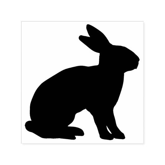 Rabbit Silhouette Zelfinktende Stempel (Design)